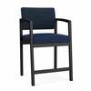 Lesro Lenox Steel Hip Chair Metal Frame, Black, RF Blueberry Back, MD Ink Seat LS1161